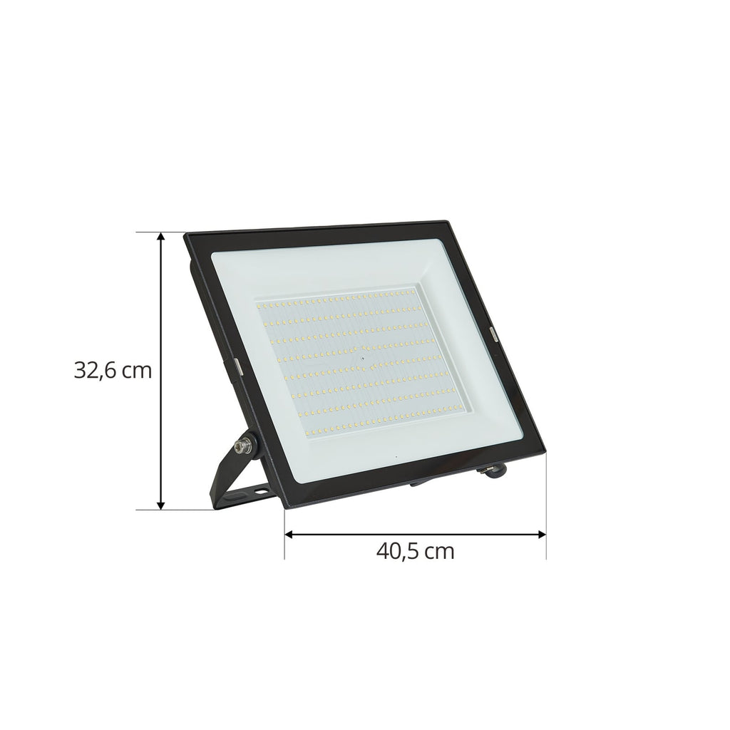 Nærbilde av LED utespotlampe Maikel 200W 23530lm IP65 svart