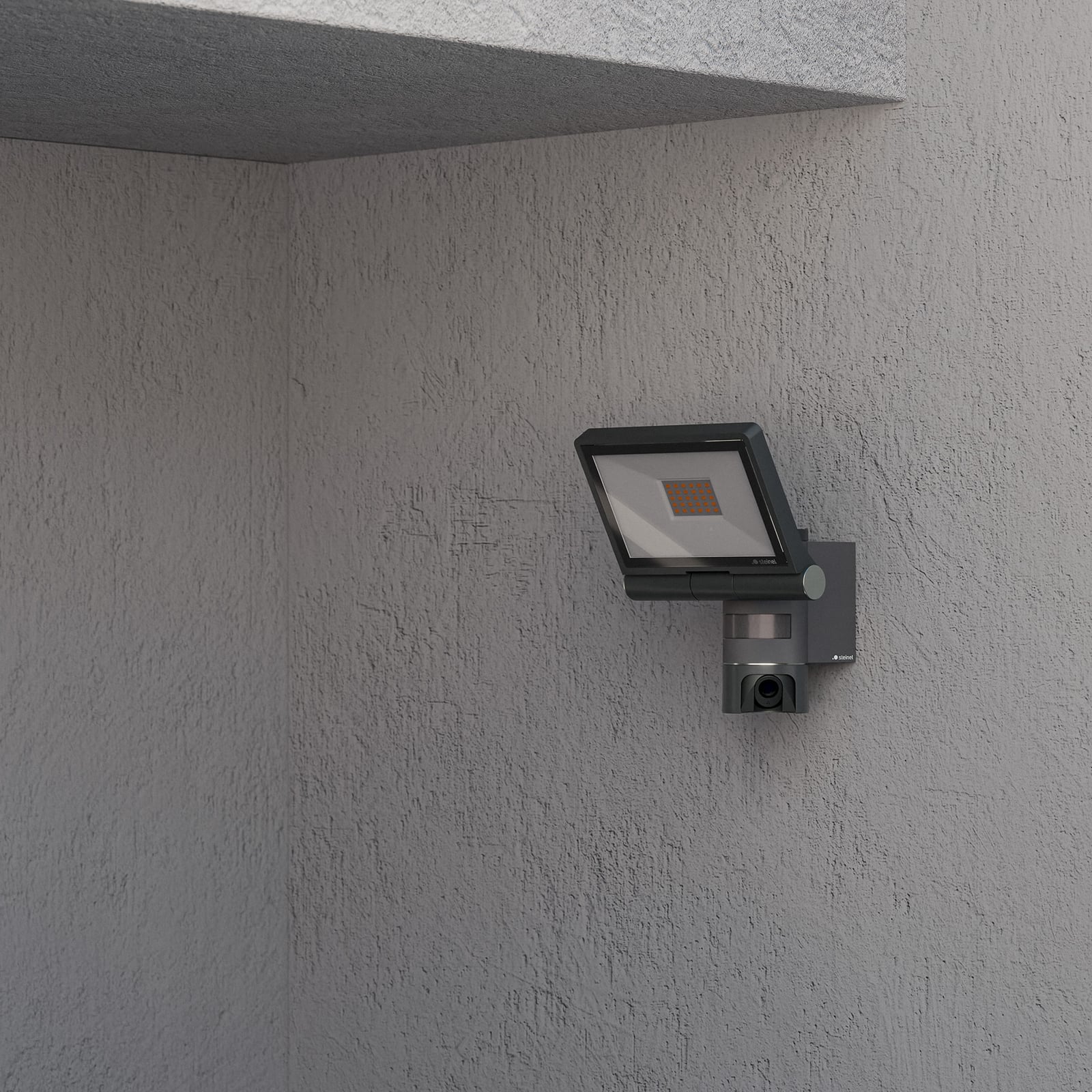 LED utespotlampe XLED CAM2 SC med kamera detalj
