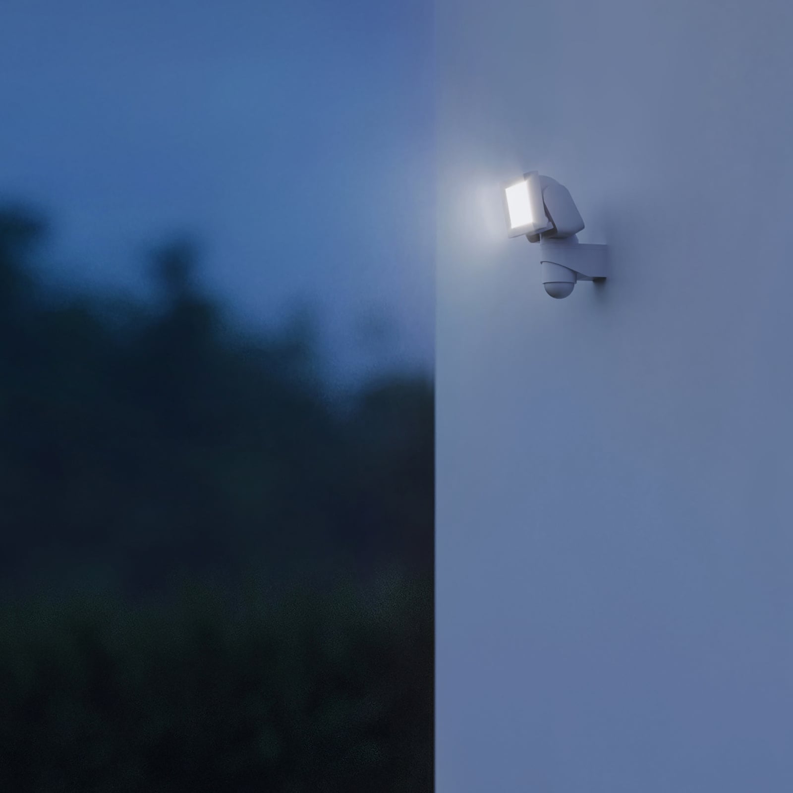 LED utestråler med bevegelsessensor hvit IP44 - STEINEL bakside