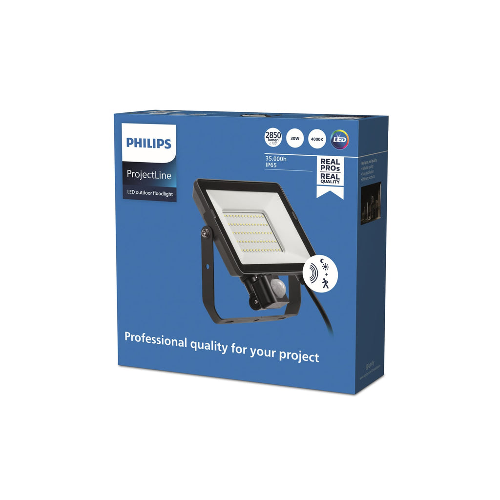 LED utestråler ProjectLine med bevegelsessensor 30W IP65 bakside