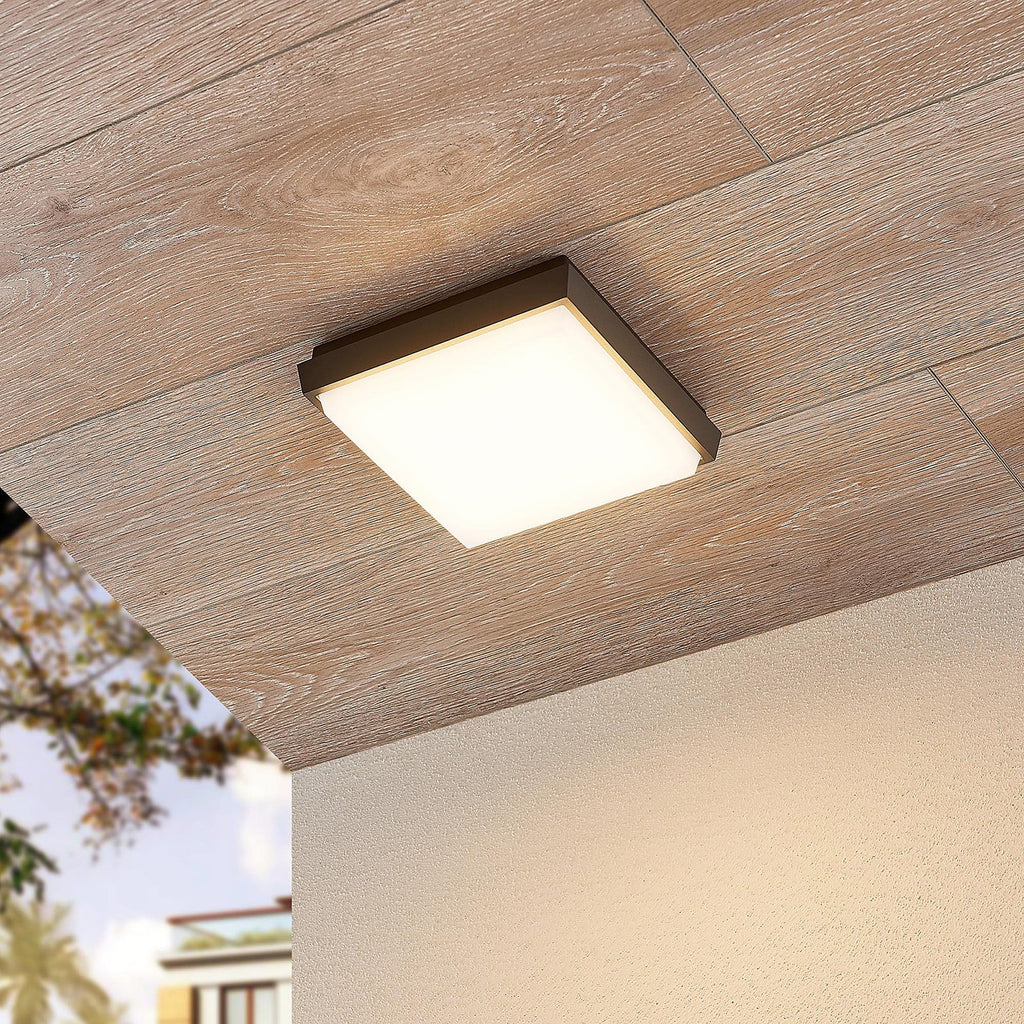 LED utetaklampe Amra firkantet 17,5 cm IP54 bakside