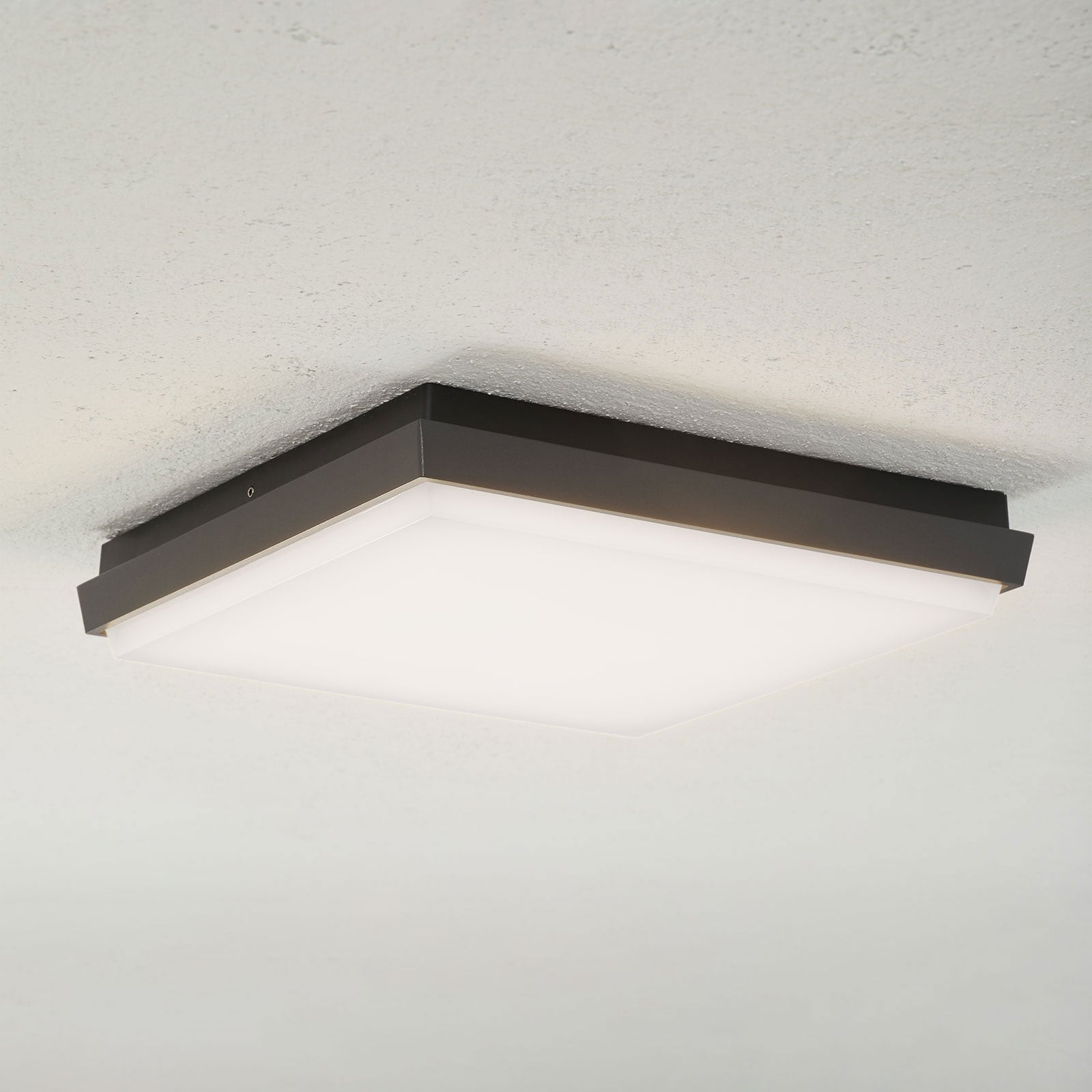 LED utetaklampe Amra kvadratisk antrasitt 30 cm forfra
