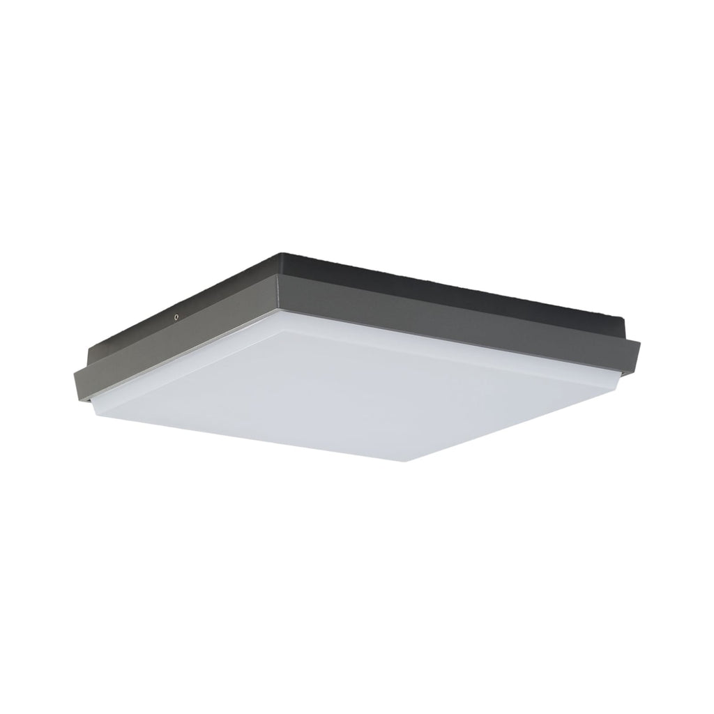 LED utetaklampe Amra kvadratisk antrasitt 30 cm bakside