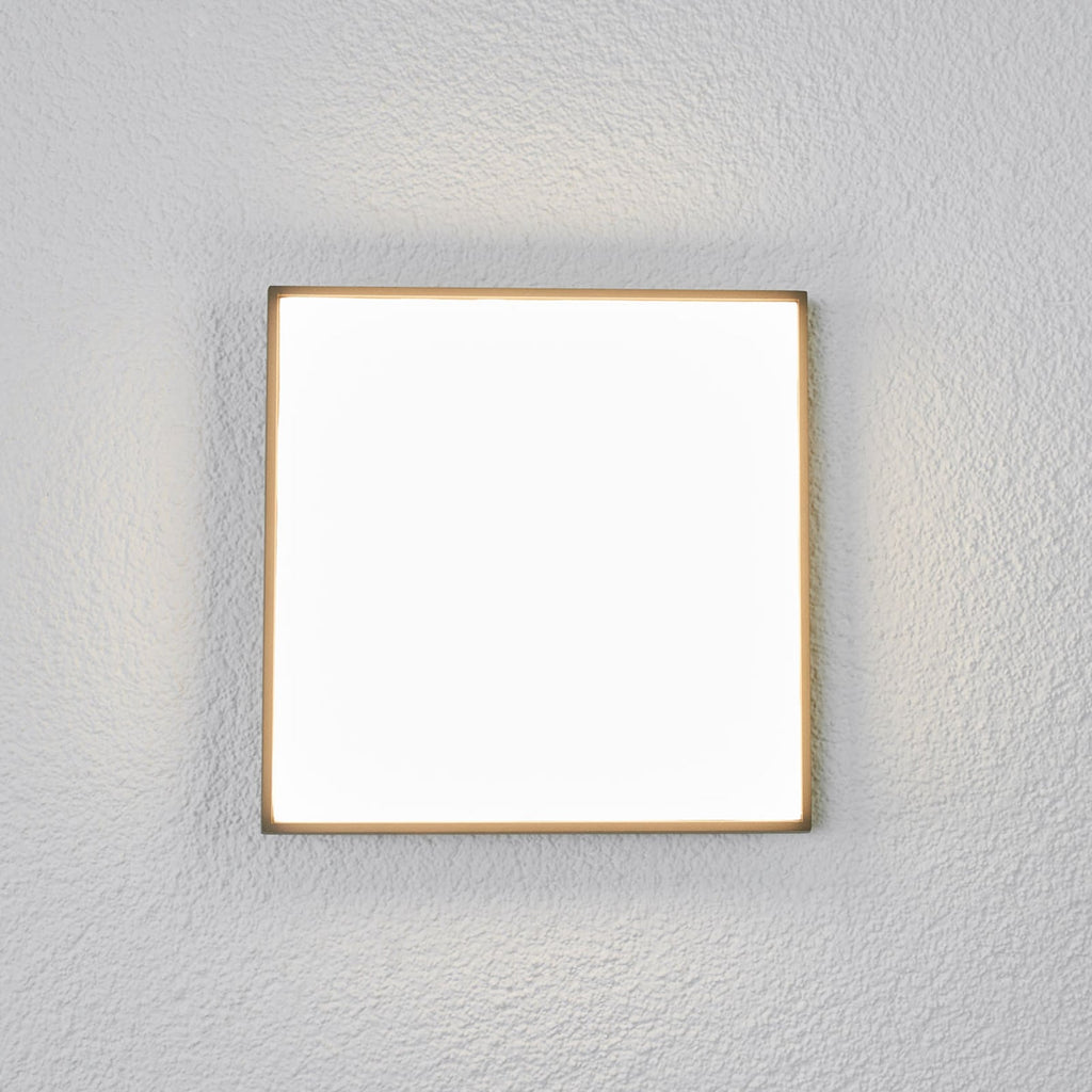 LED utetaklampe Amra kvadratisk antrasitt 30 cm montert utendørs
