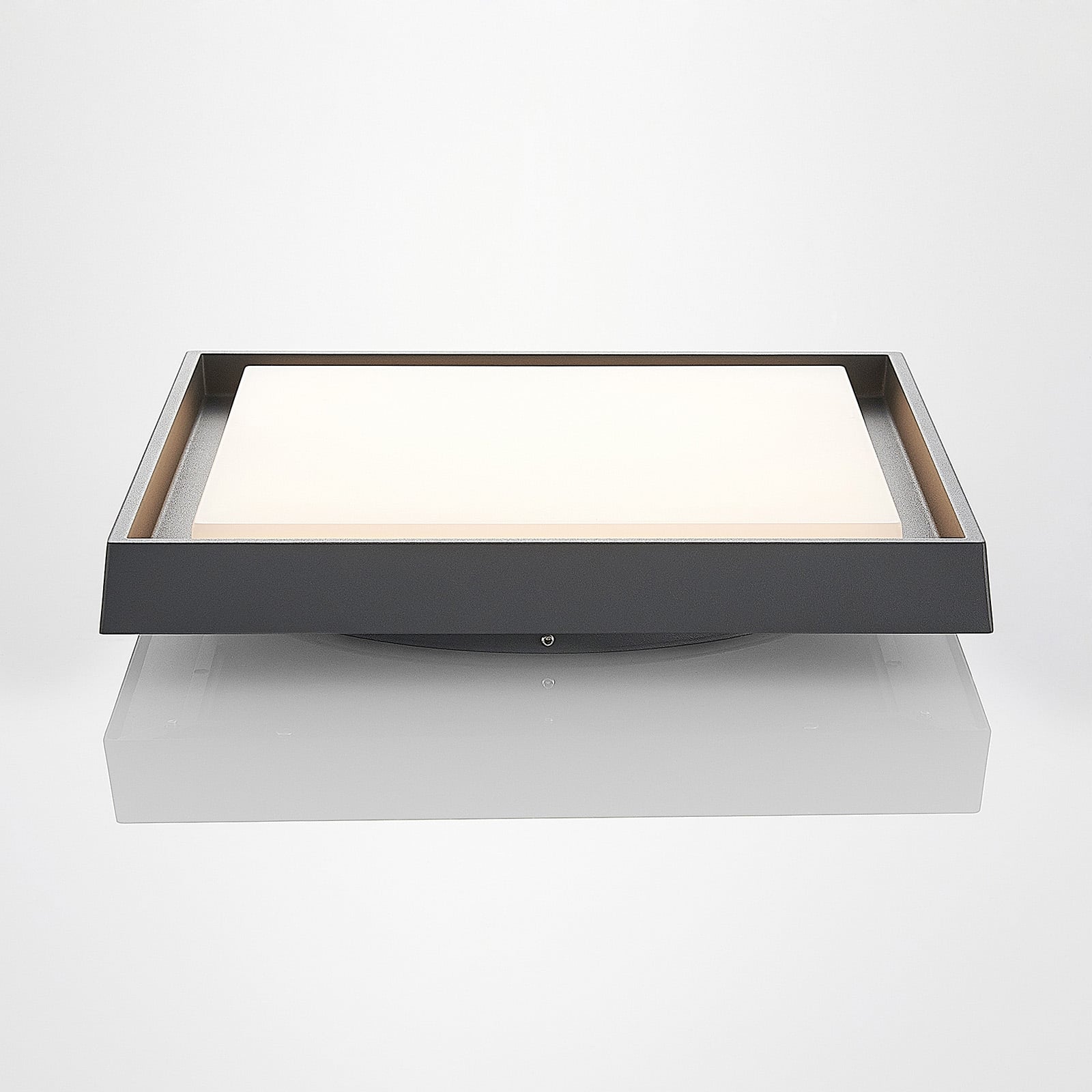 LED utetaklampe Birta mørkegrå 34x34 cm detalj av aluminiumramme