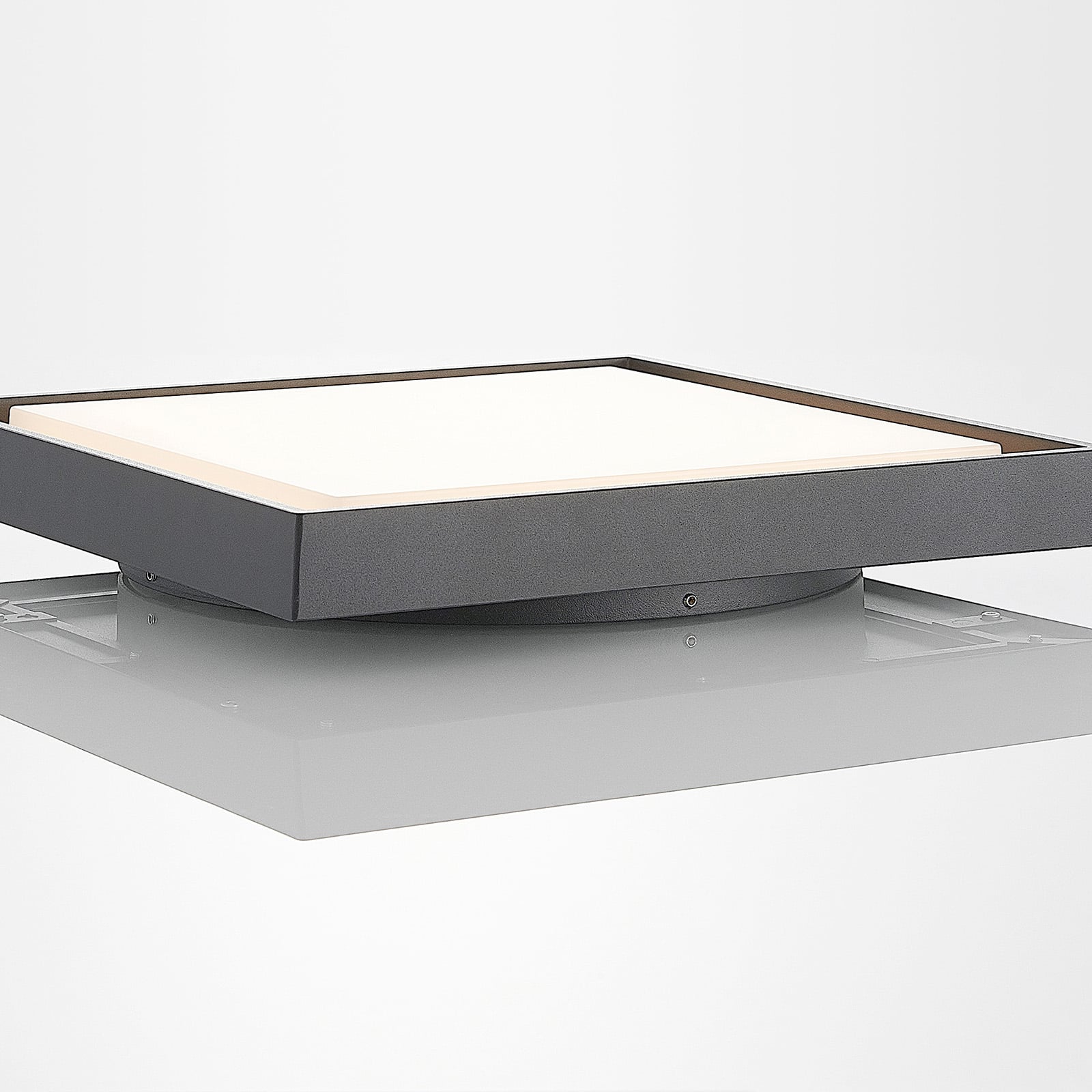 LED utetaklampe Birta mørkegrå 34x34 cm lys i mørket
