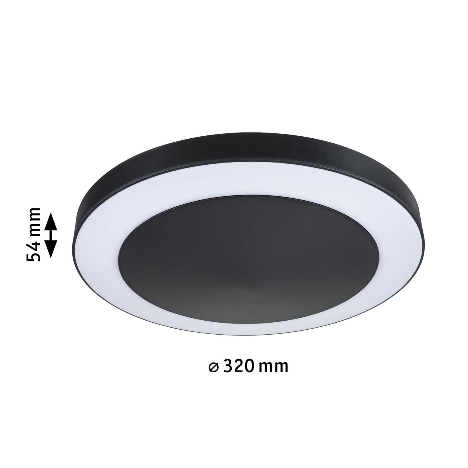 LED utetaklampe Circula Zigbee dimbar antrasitt appstyring