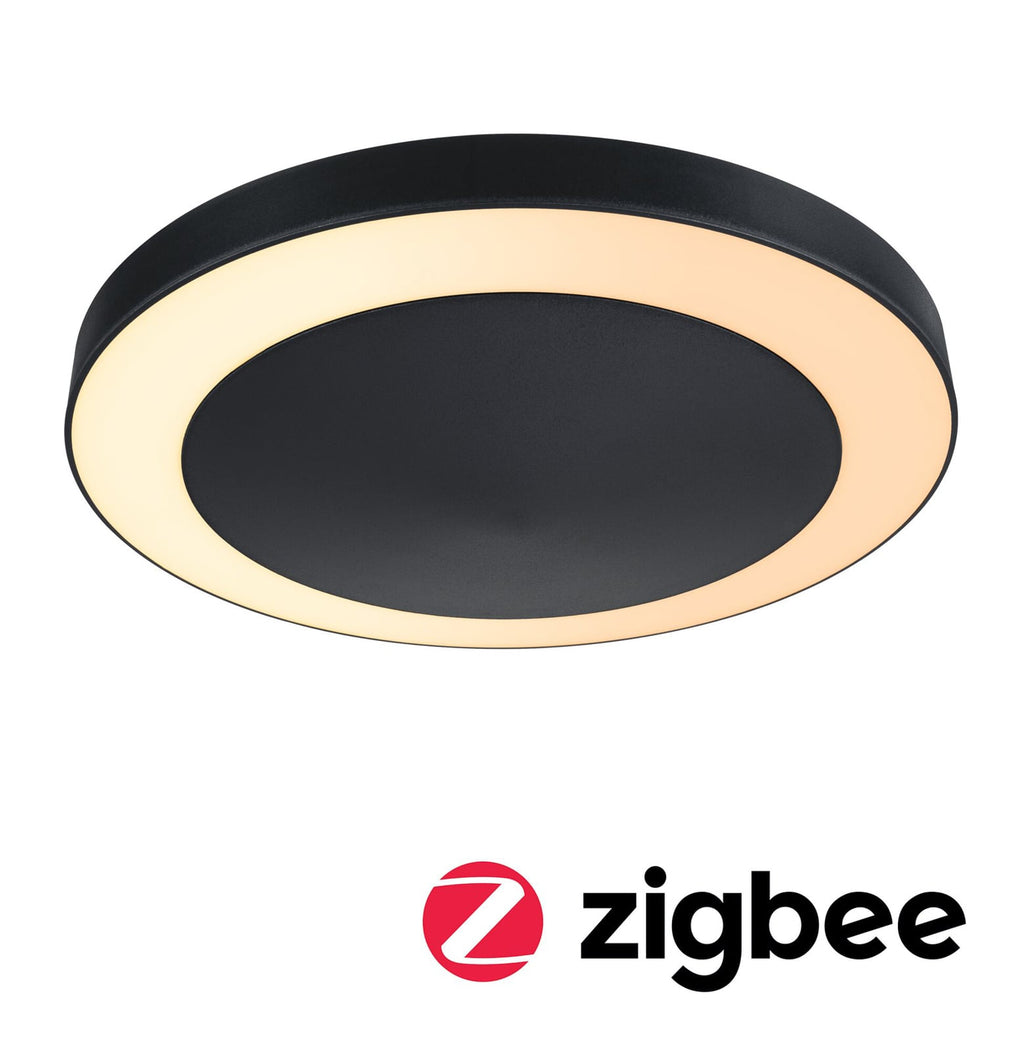 LED utetaklampe Circula Zigbee dimbar antrasitt forfra