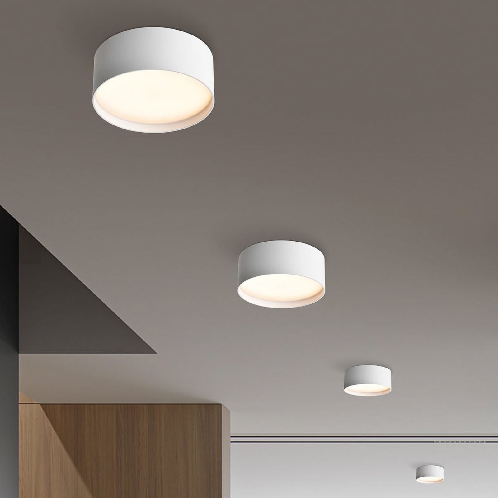 LED utetaklampe CMD 9194 hvit aluminium montert ute