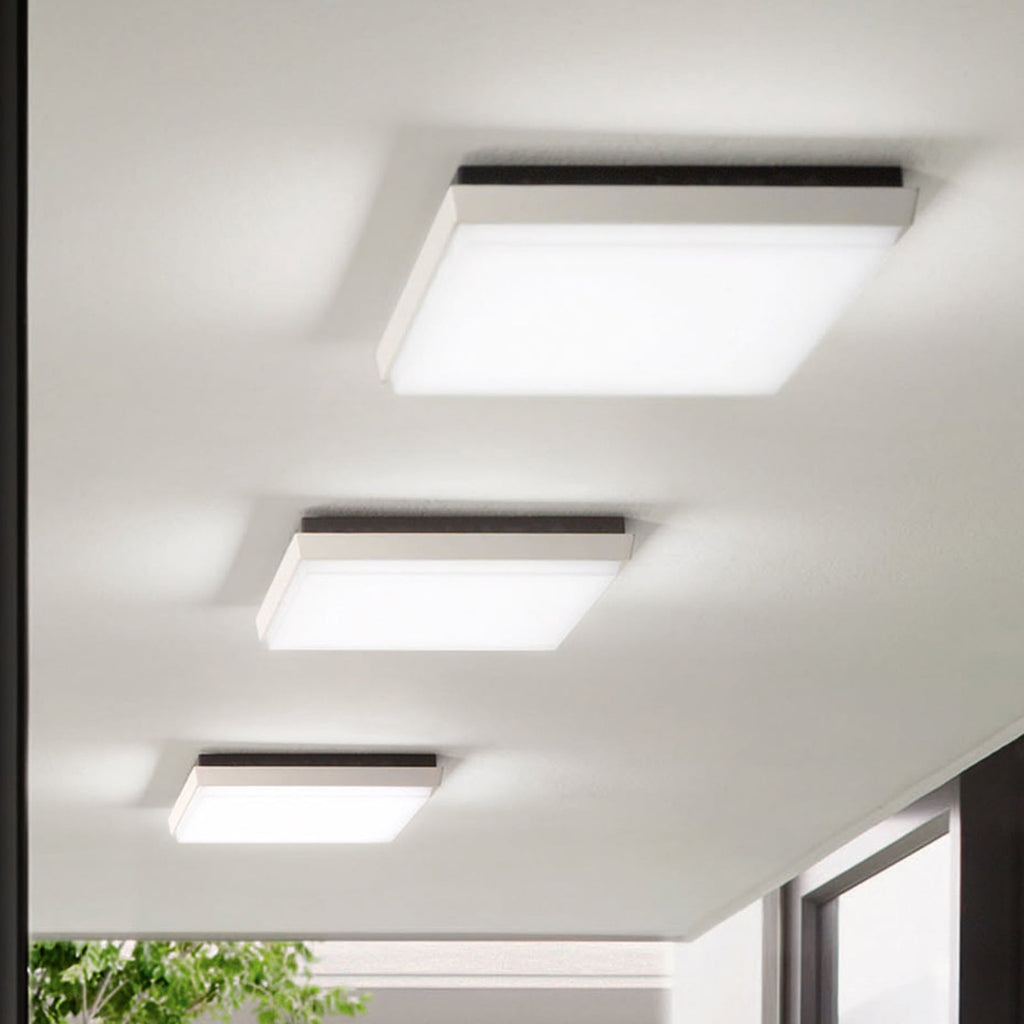 LED utetaklampe Desdy aluminium 30x30 cm bakside