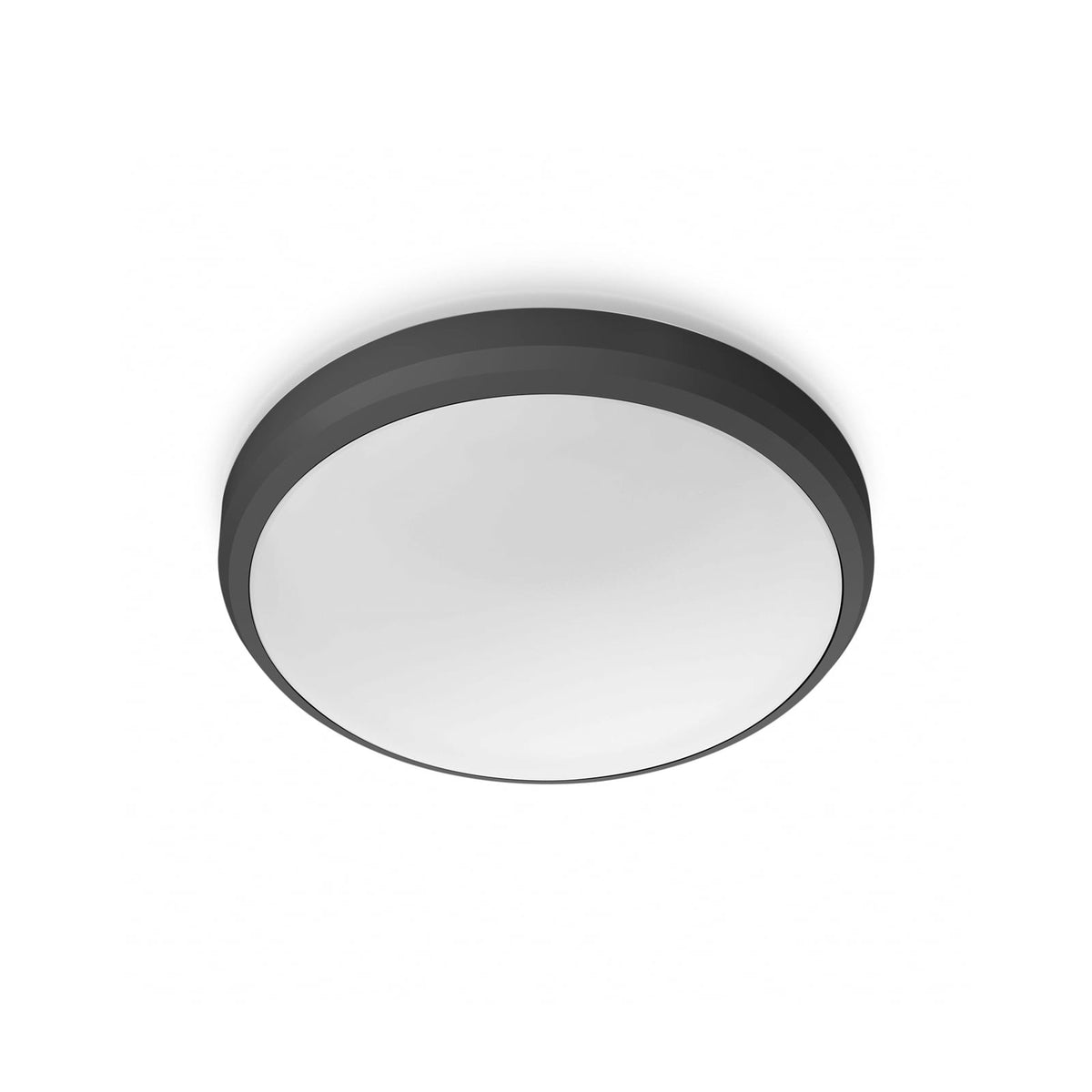 LED utetaklampe Doris svart Ø22 cm 4000K IP54 forfra