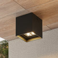 LED utetaklampe Eveta kvadratisk antrasitt forfra