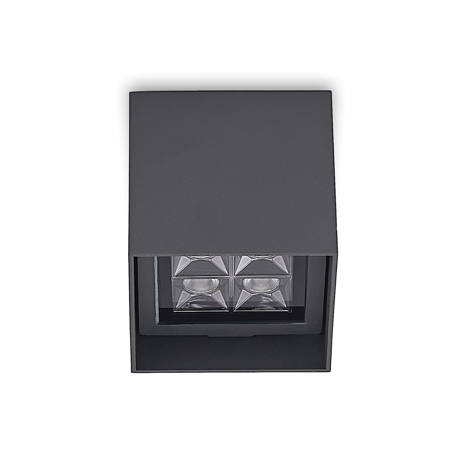 LED utetaklampe Eveta kvadratisk antrasitt 10 cm IP65 - Lindby