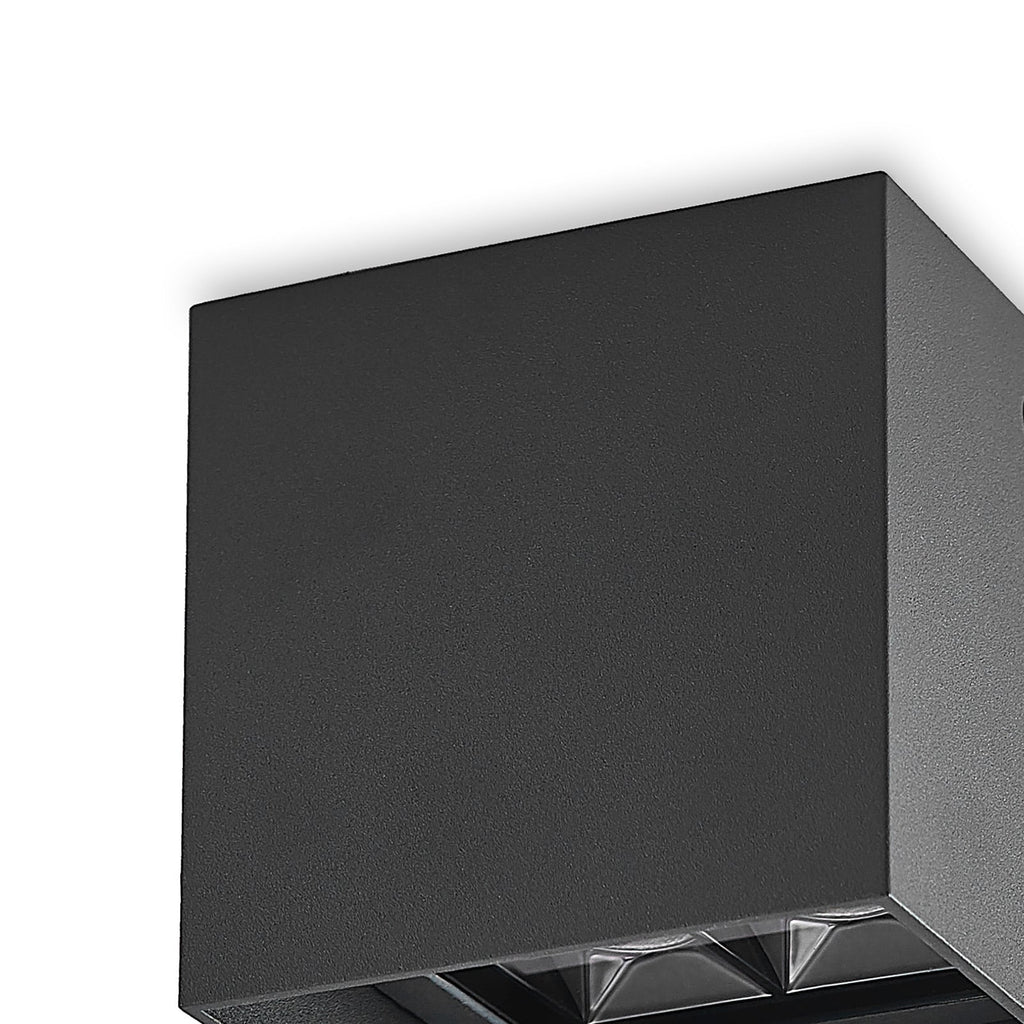 LED utetaklampe Eveta kvadratisk antrasitt 10 cm IP65 - Lindby