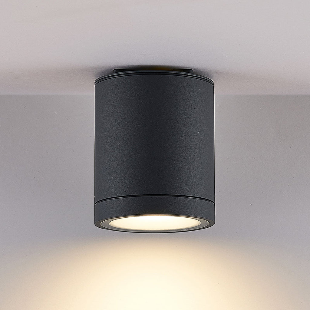 LED utetaklampe Foris Round antrasitt foran