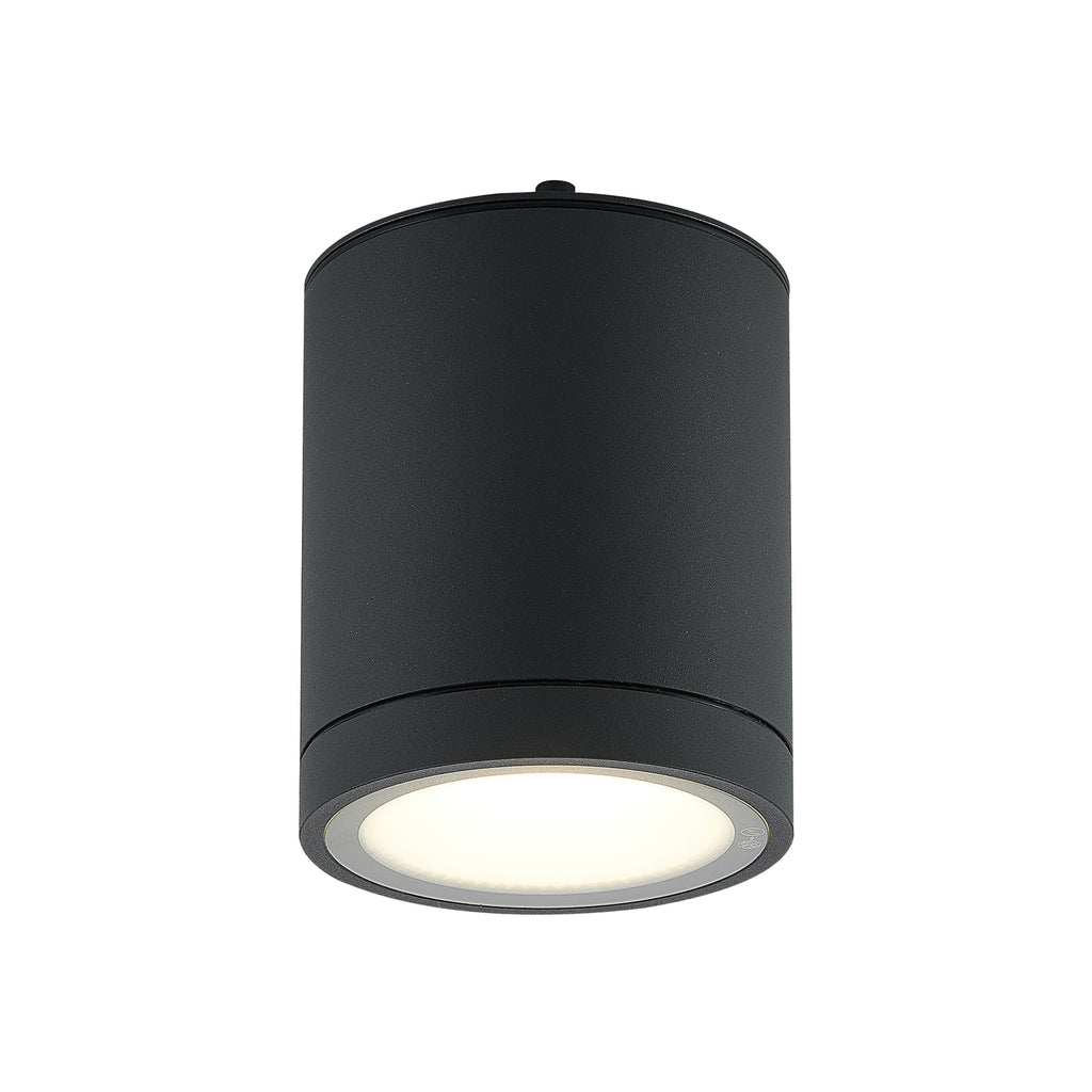 LED utetaklampe Foris Round antrasitt montert ute