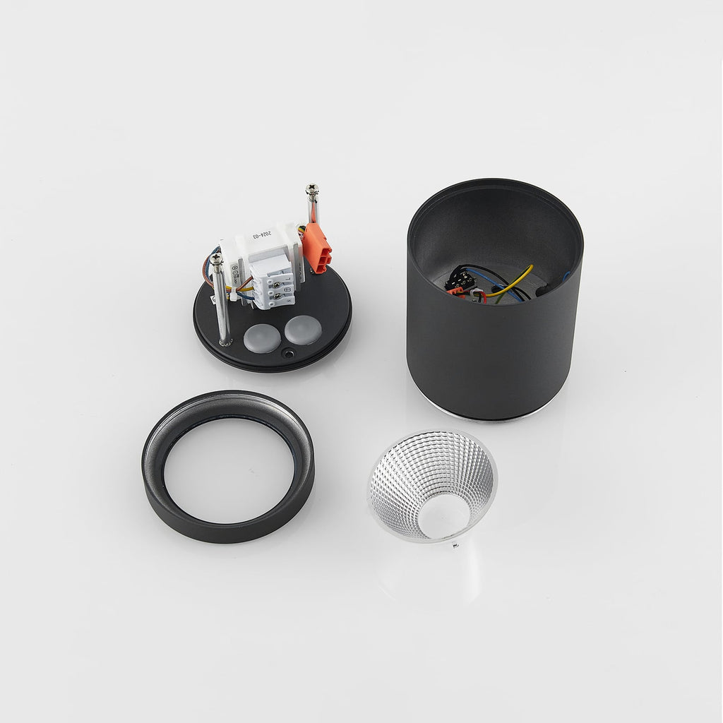 LED utetaklampe Foris Round antrasitt siden