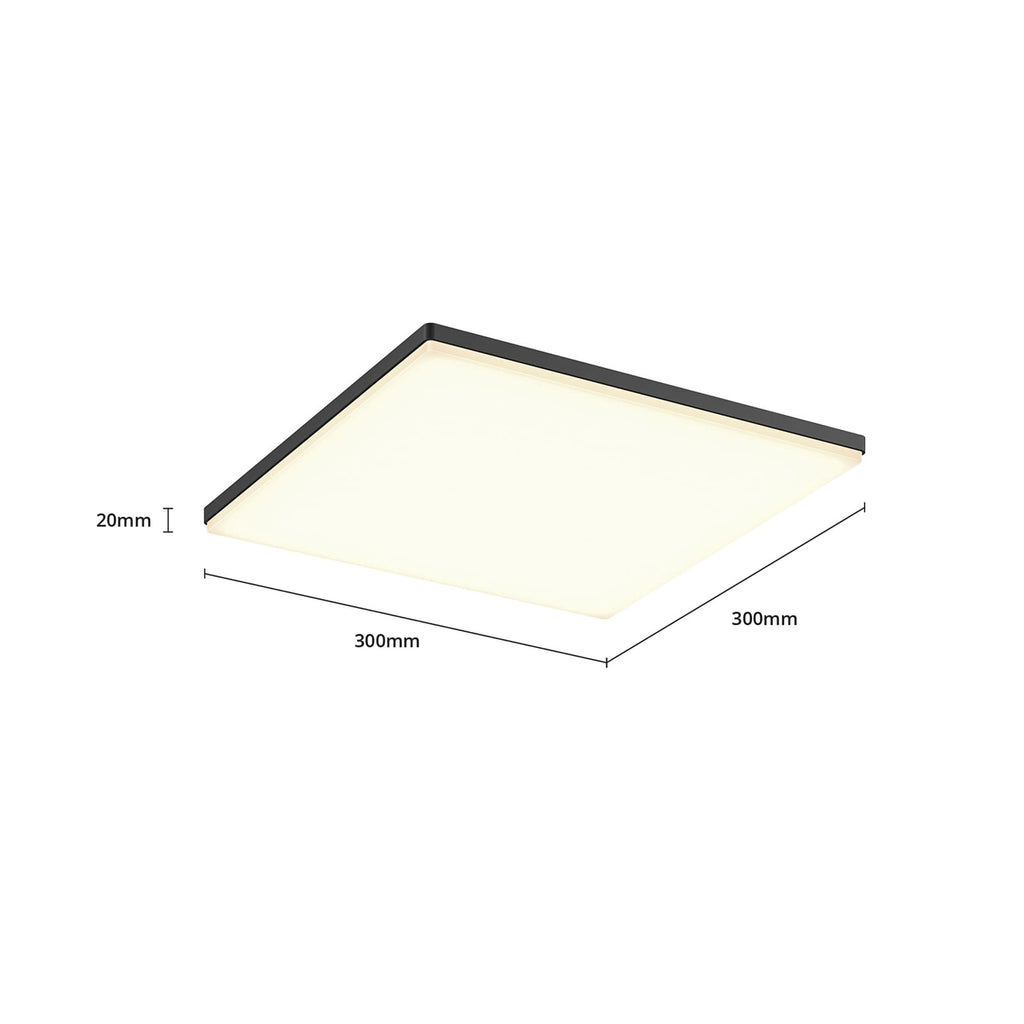 LED utetaklampe Henni kvadratisk grå 30x30 cm IP65 nærbilde
