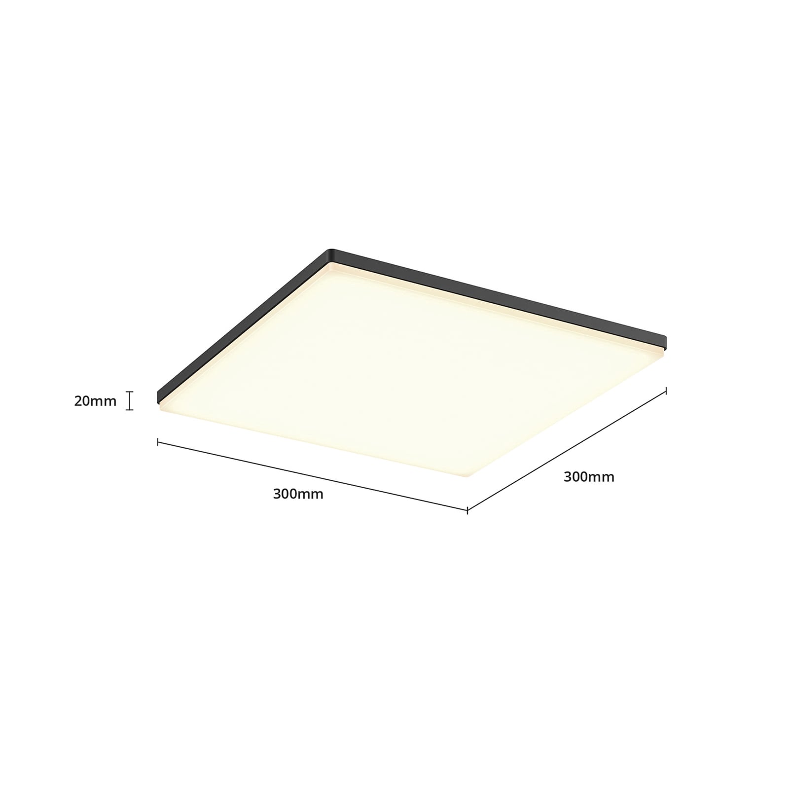 LED utetaklampe Henni kvadratisk grå 30x30 cm IP65 nærbilde