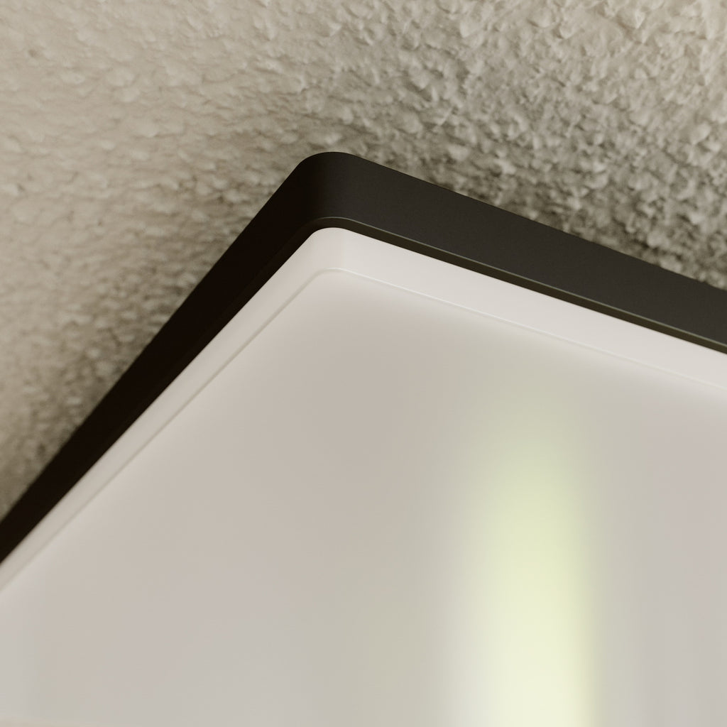 LED utetaklampe Henni kvadratisk grå 30x30 cm IP65 side
