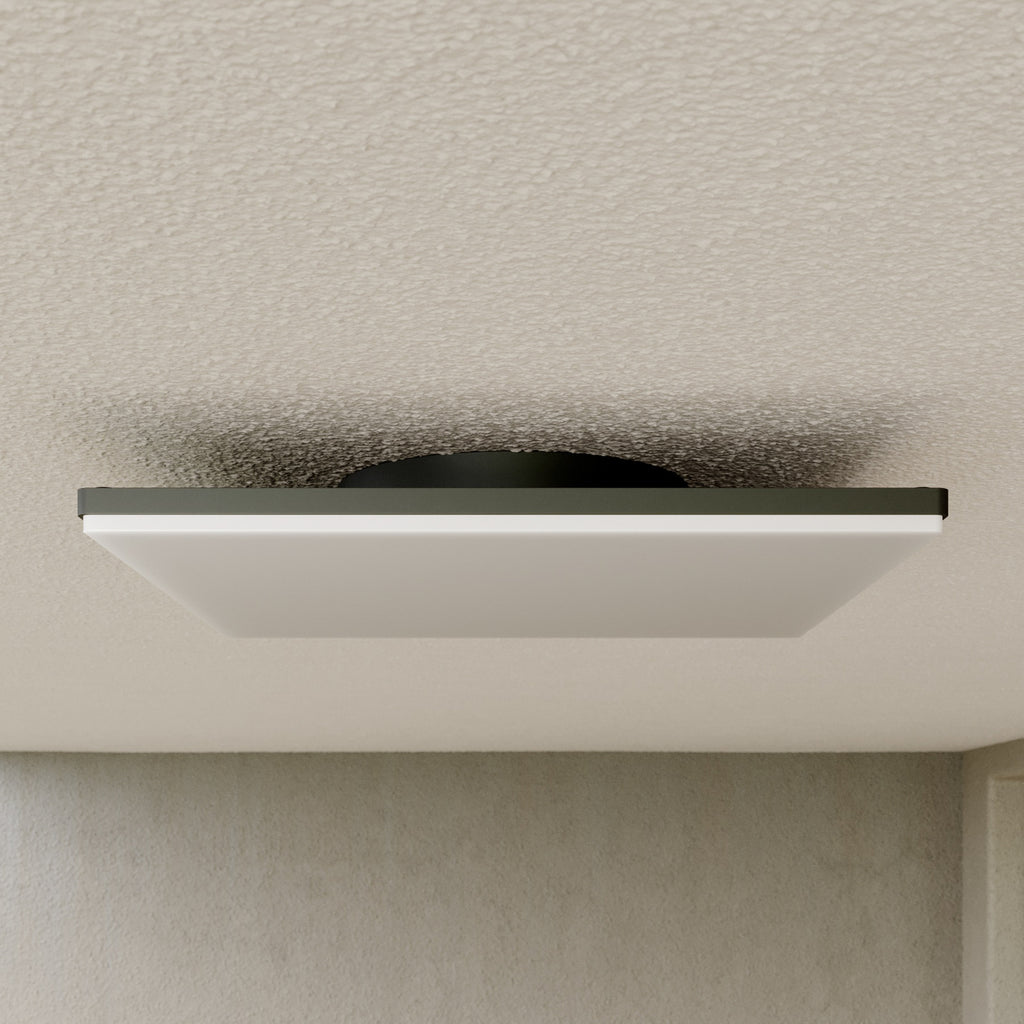 LED utetaklampe Henni kvadratisk grå 30x30 cm IP65 lysdetalj