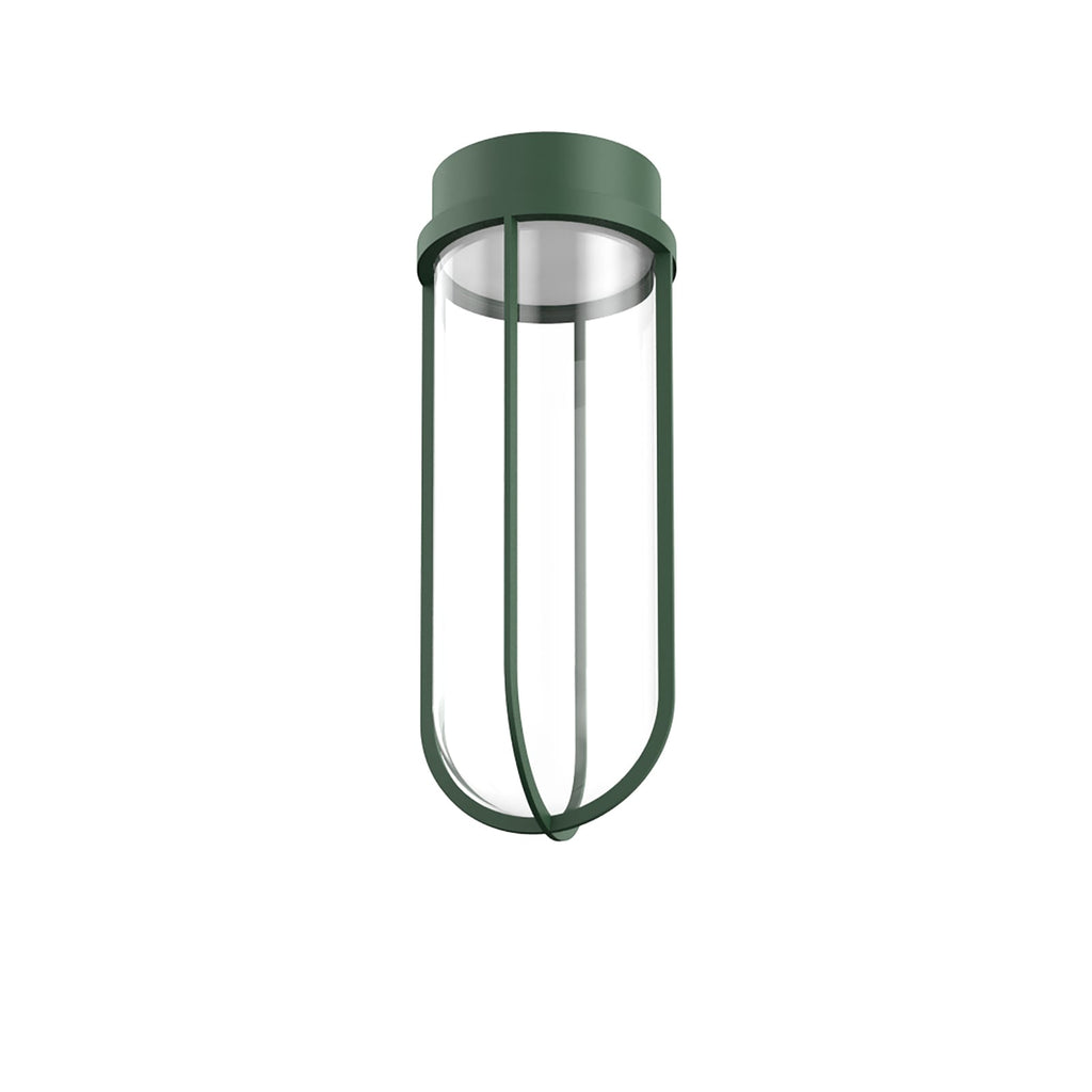 LED utetaklampe In Vitro Ceiling mørkegrønn forfra