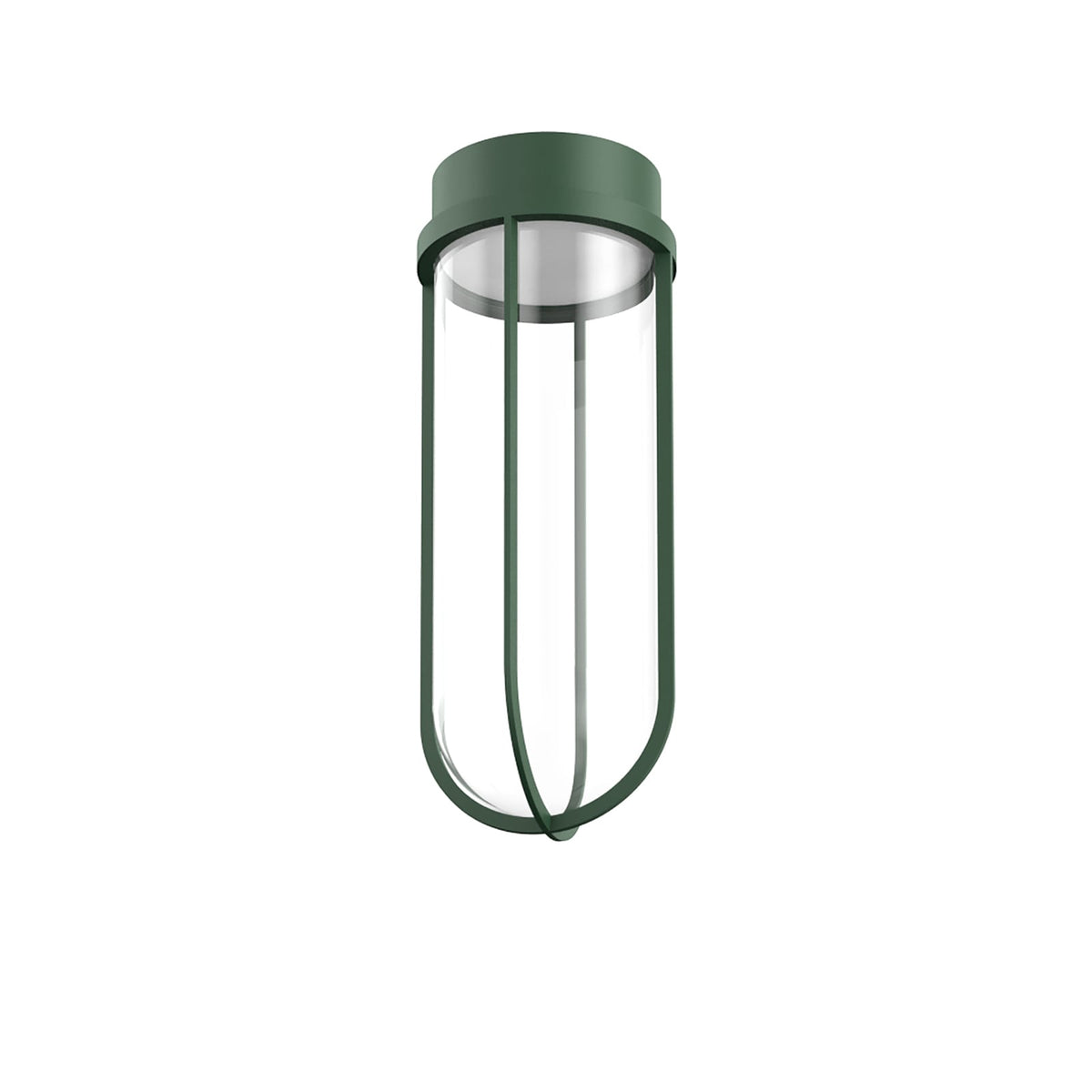LED utetaklampe In Vitro Ceiling mørkegrønn forfra