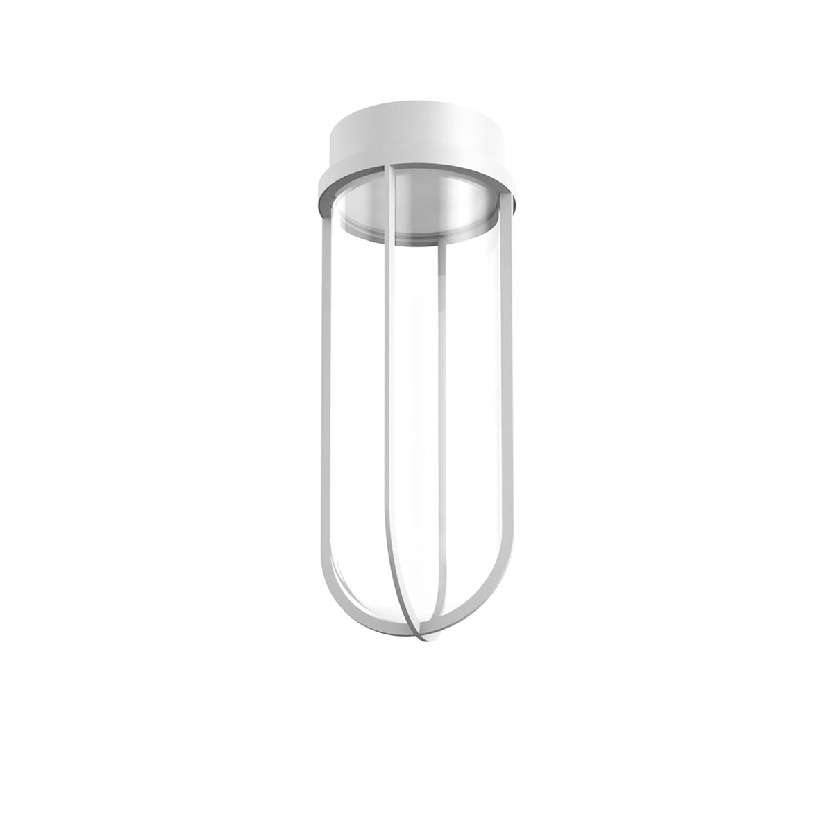 LED utetaklampe In Vitro Ceiling hvit IP66 - FLOS forfra