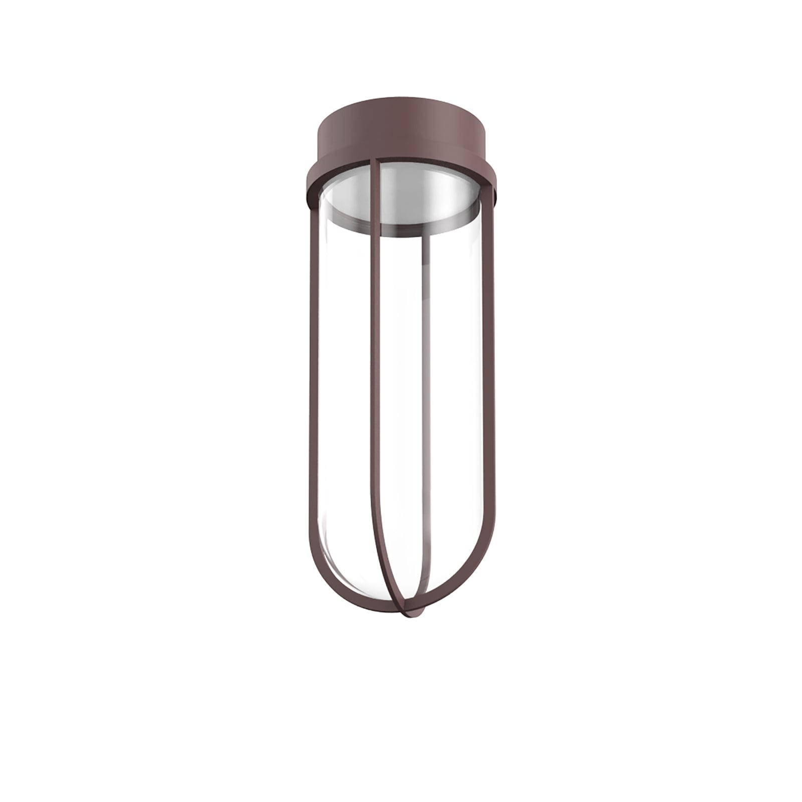 LED utetaklampe In Vitro Ceiling mørkebrun fra Flos Architectural forfra