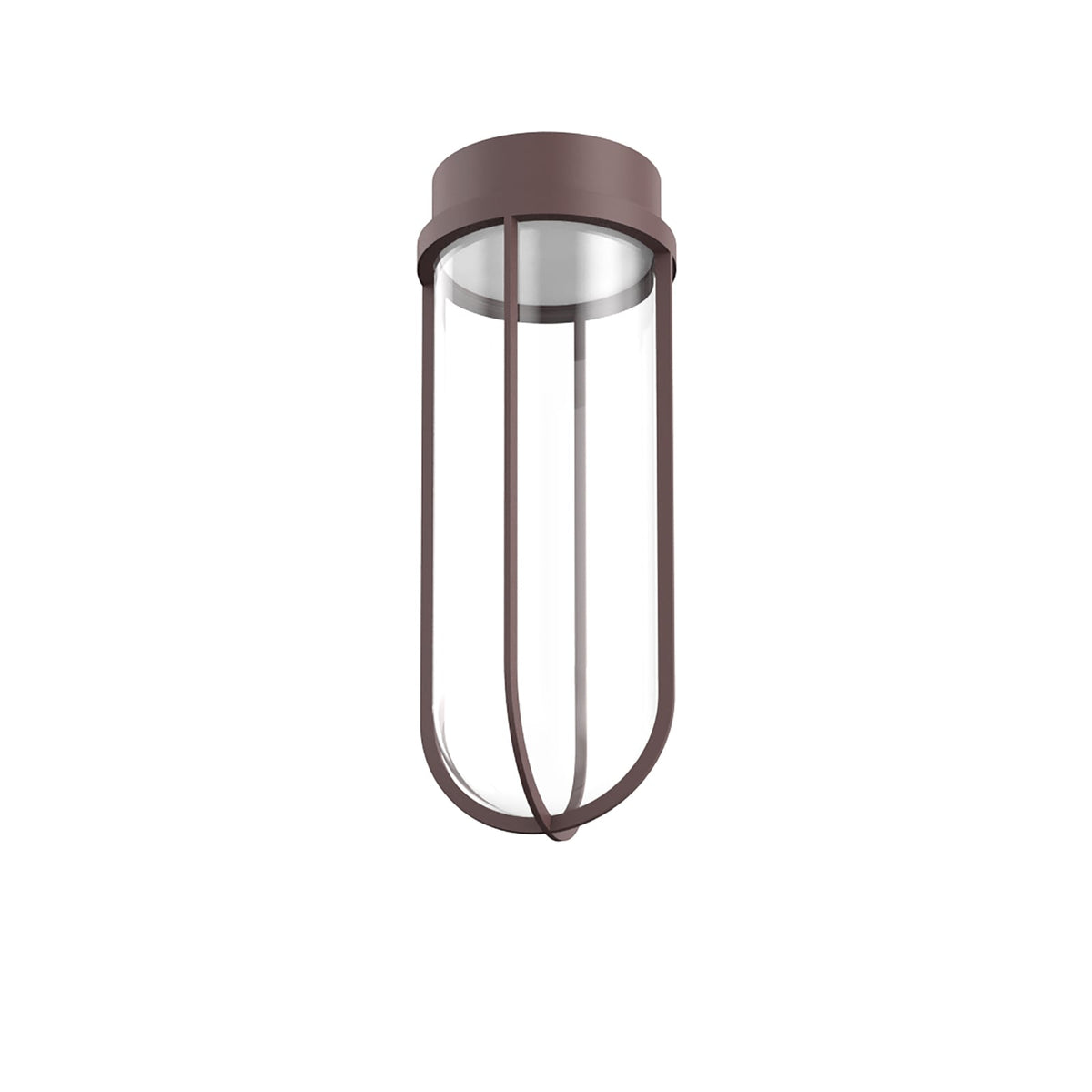 LED utetaklampe In Vitro Ceiling mørkebrun fra Flos Architectural forfra