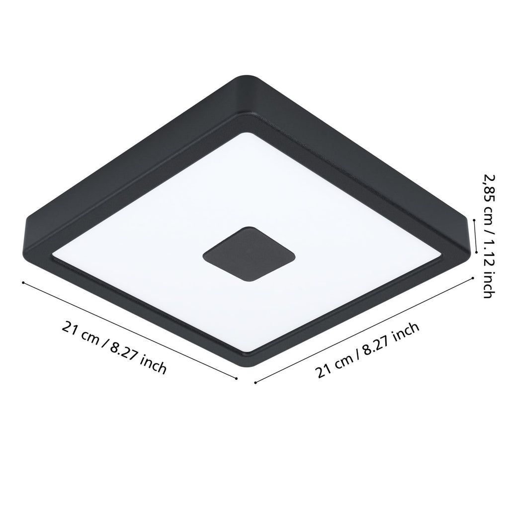 LED utetaklampe Iphias 2 svart detalj