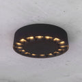 LED utetaklampe Kelissa rund svart forside