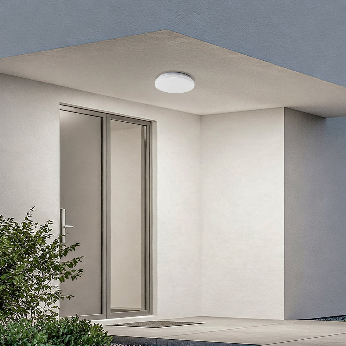 Detalj av bevegelsessensor på LED utetaklampe Kirkola