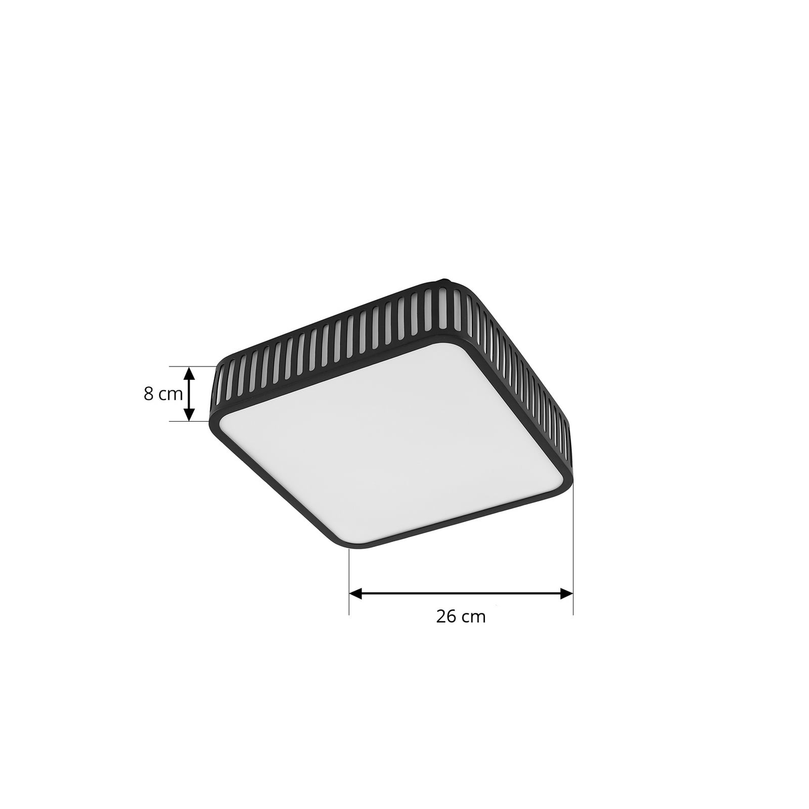 Nærbilde av LED utetaklampe Lurinda svart 26 cm IP44