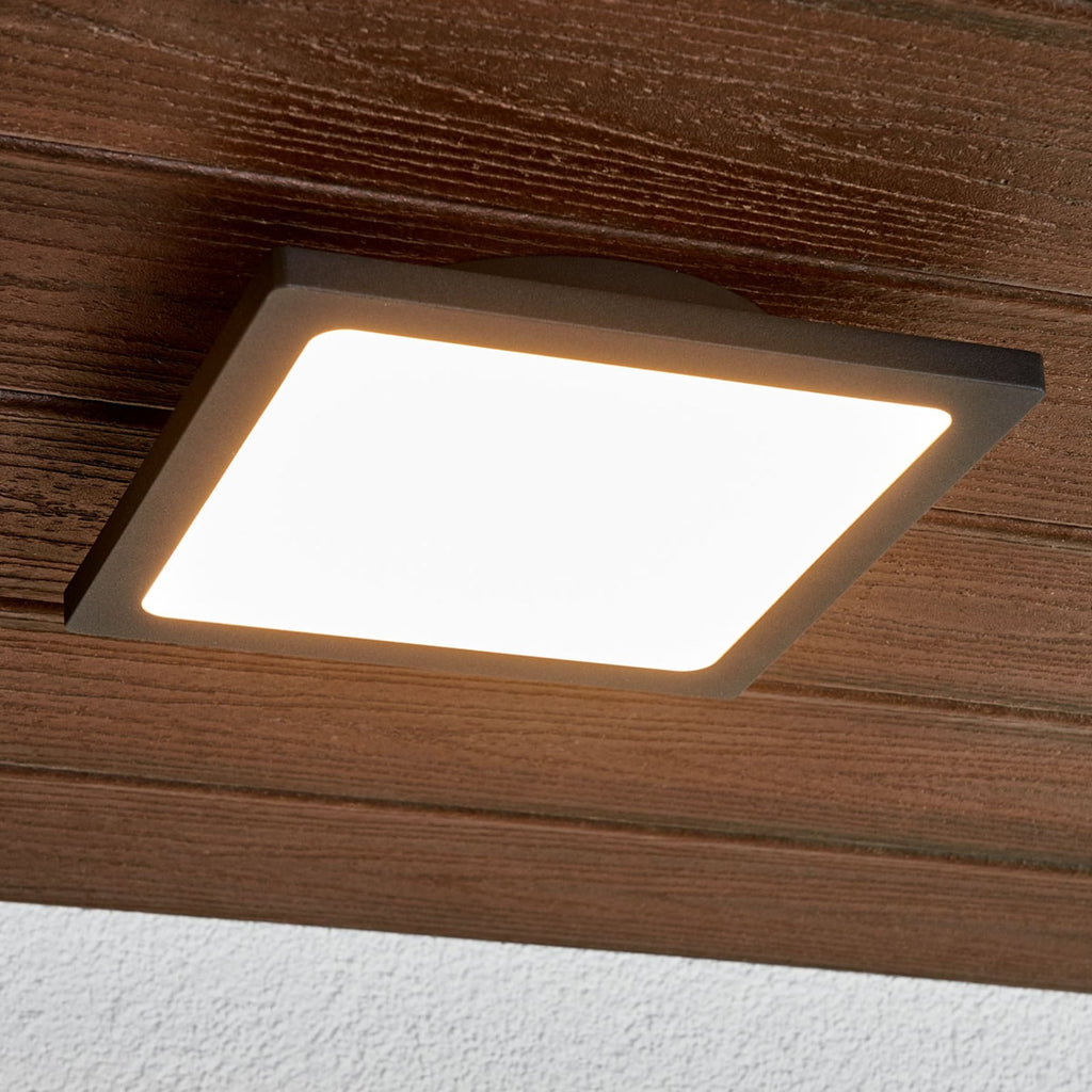 LED utetaklampe Mabella aluminium 23 cm IP65 antrasitt forfra