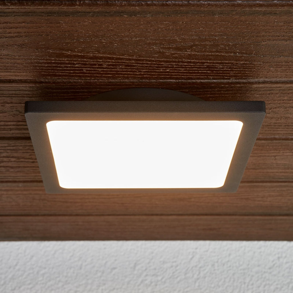 LED utetaklampe Mabella aluminium 23 cm IP65 antrasitt montert utendørs