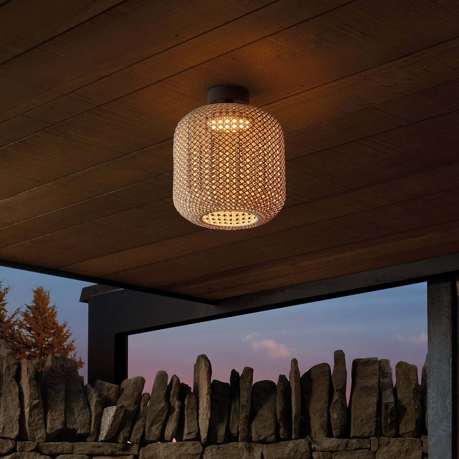 LED utetaklampe Nans PF/31 dimbar brun forfra