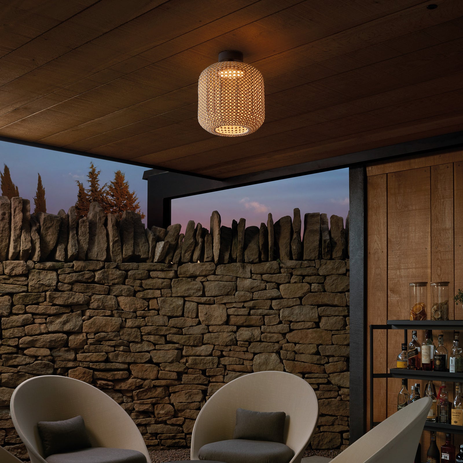 LED utetaklampe Nans PF/31 dimbar brun bakside