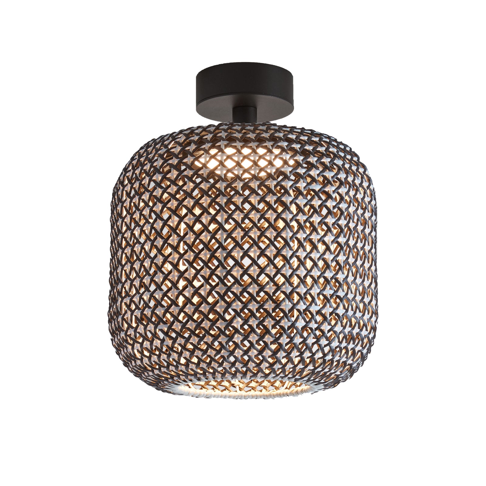 Detalj av LED utetaklampe Nans PF/31 dimbar brun