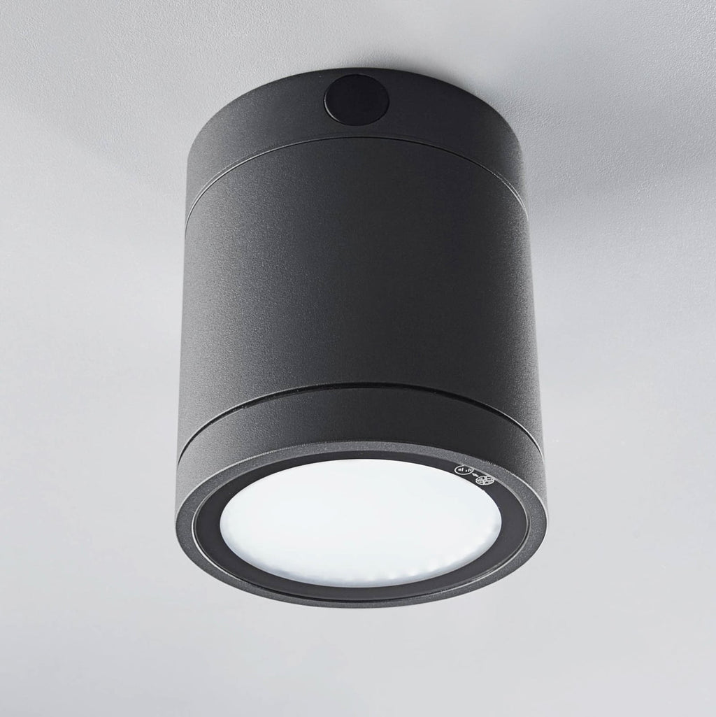 LED utetaklampe Negro dimbar grafitt bakside
