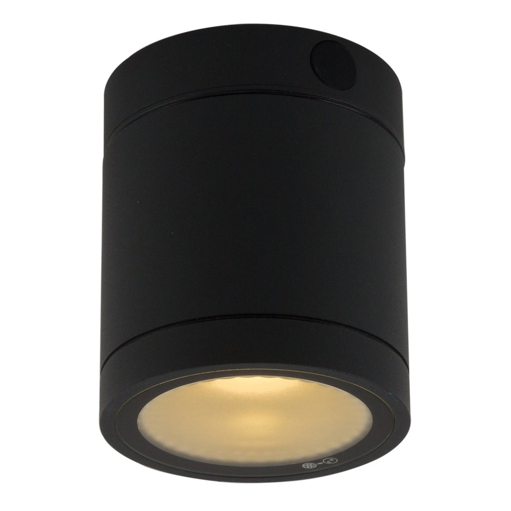 Nærbilde av LED utetaklampe Negro dimbar grafitt