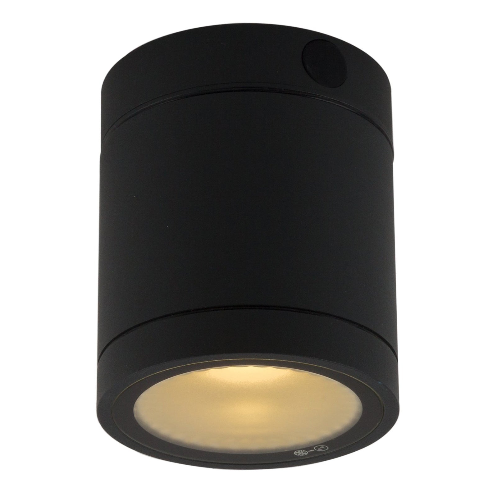 Nærbilde av LED utetaklampe Negro dimbar grafitt