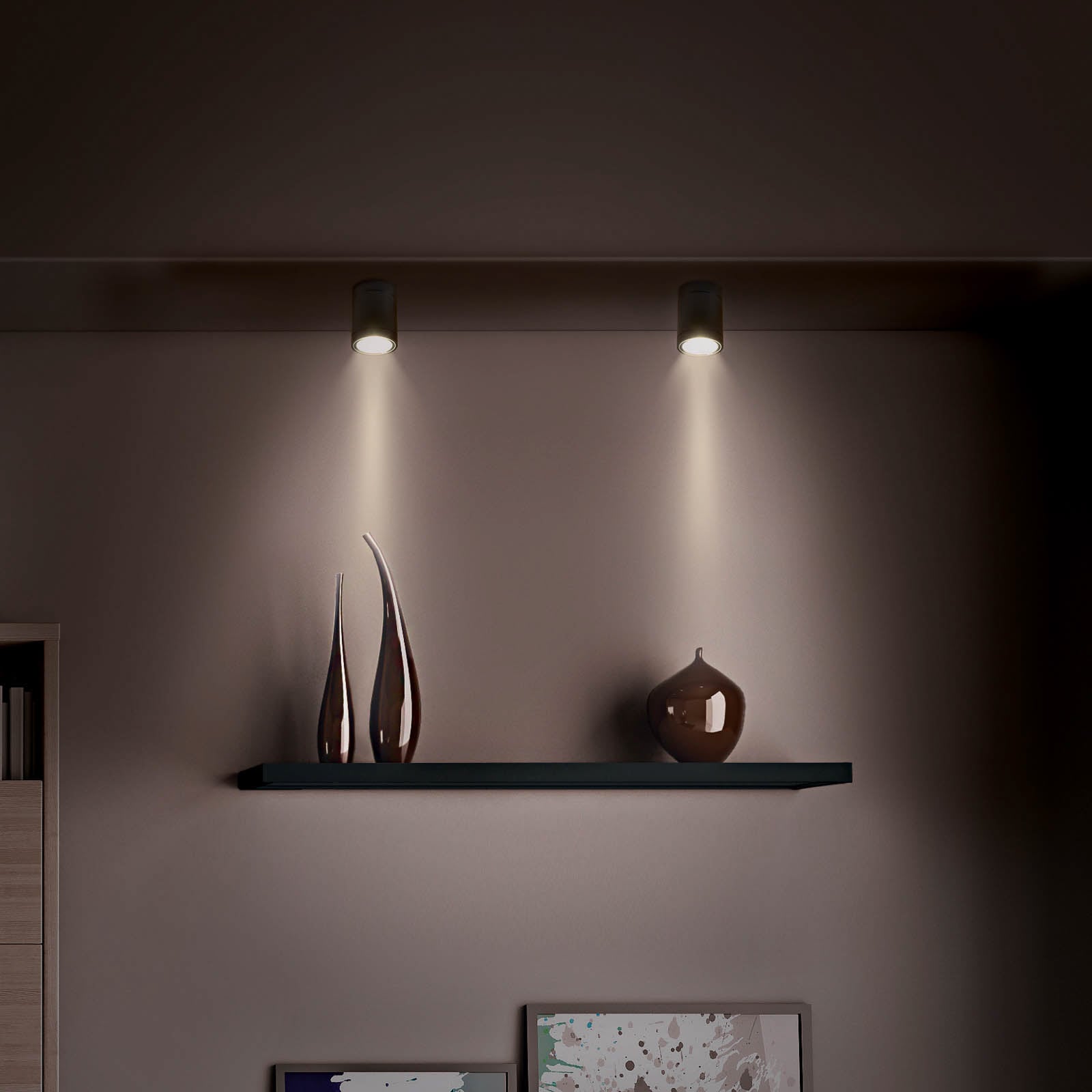 Sidebilde av LED utetaklampe Negro dimbar grafitt