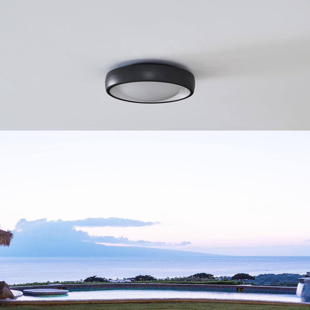LED utetaklampe Niniel svart bakside