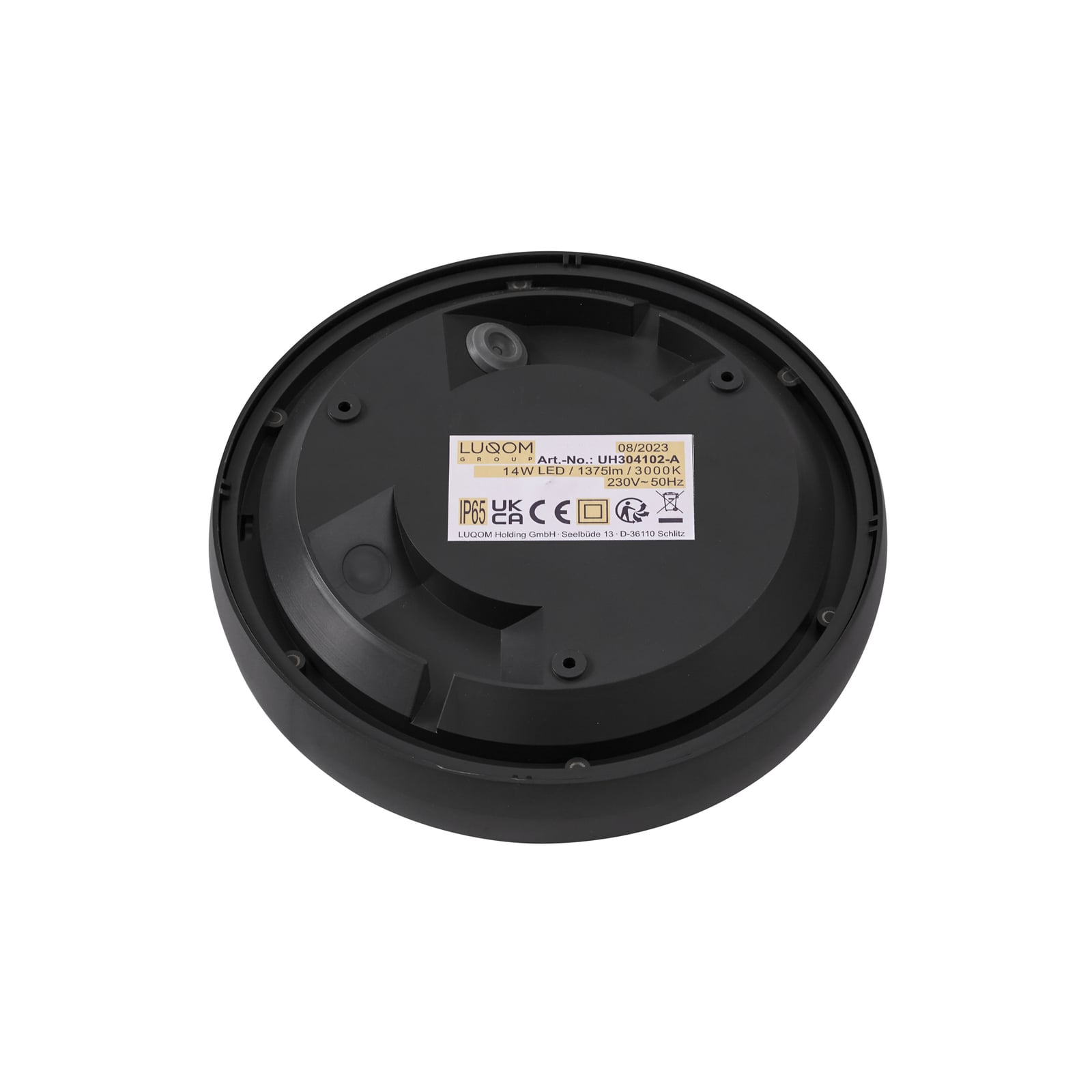 LED utetaklampe Niniel svart sideprofil