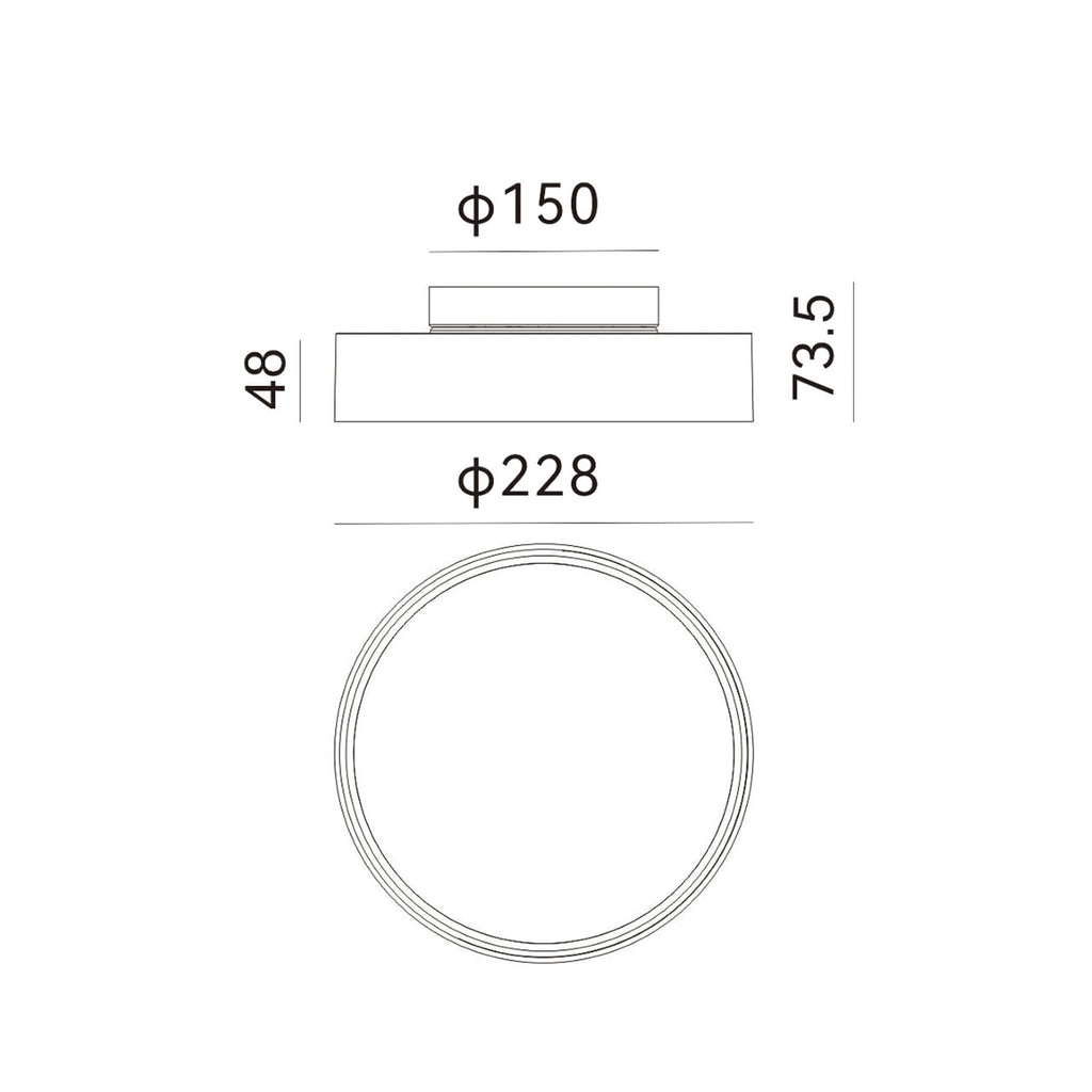LED utetaklampe Nona antrasitt Ø22,8 cm detalj