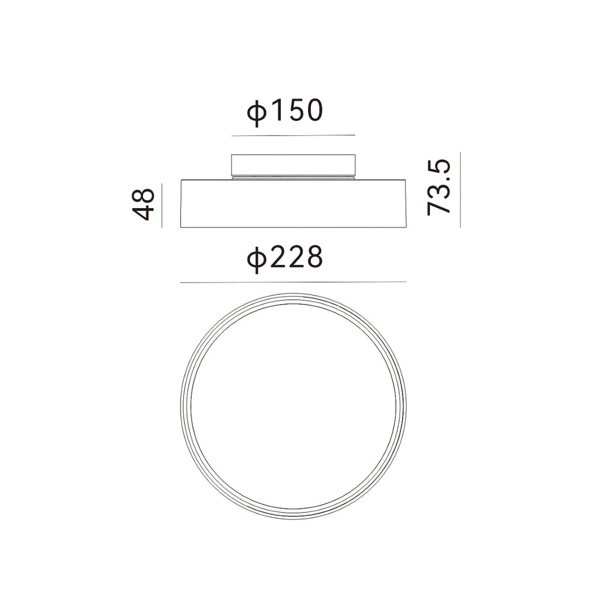 LED utetaklampe Nona antrasitt Ø22,8 cm detalj