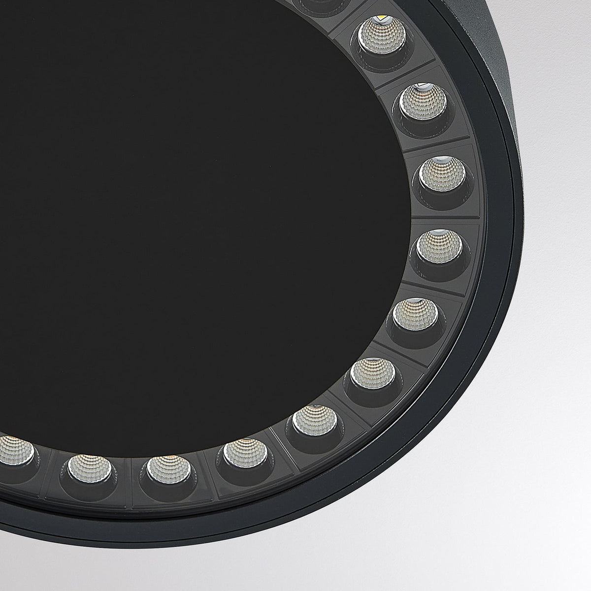 LED utetaklampe Nona antrasitt Ø22,8 cm nærbilde LED-lyskilde