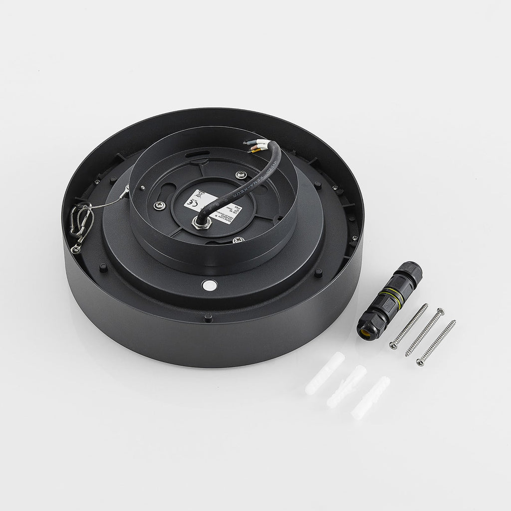 LED utetaklampe Nona antrasitt Ø22,8 cm profilbilde
