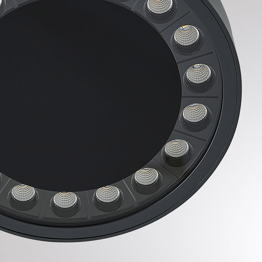 LED utetaklampe Nona dimbar antrasitt Ø18,2 cm lysbilde